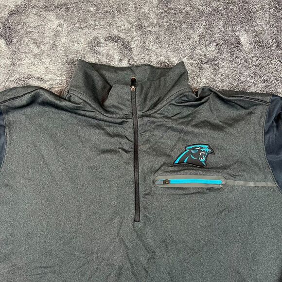 Nike Dri-Fit On Field Carolina Panthers 1/4 Zip Long Sleeve Pullover Men's XL - Picture 2 of 12